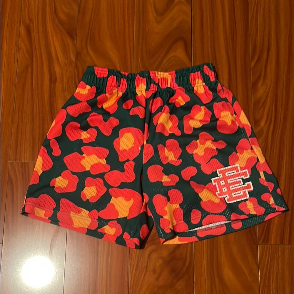 Eric Emanuel Red and Orange Athletic Shorts